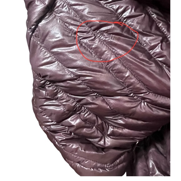 Patagonia Ultralight Fiona Parka Women’s Medium Maroon Hooded Lightweight Warm - Picture 10 of 11
